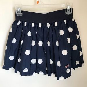 Hollister Navy Polka Dot Skirt